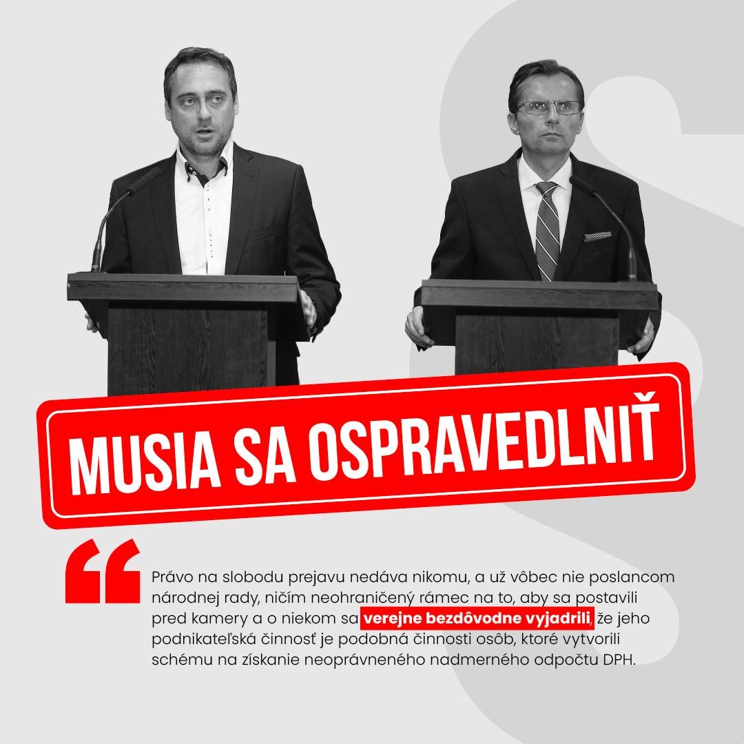 Galko a Rajtár sa musia ospravedlniť spoločnosti J&T